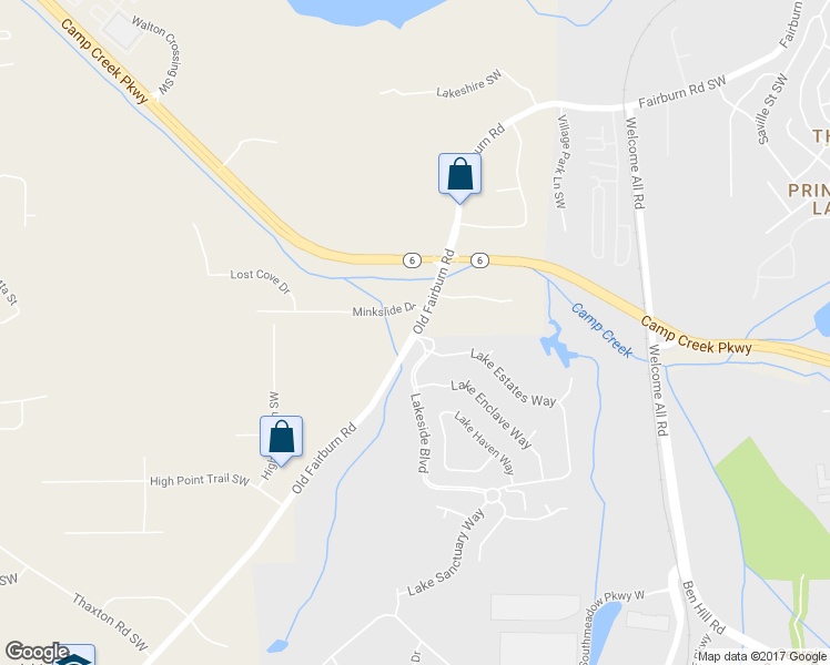 map of restaurants, bars, coffee shops, grocery stores, and more near 3719 Old Fairburn Road in Atlanta