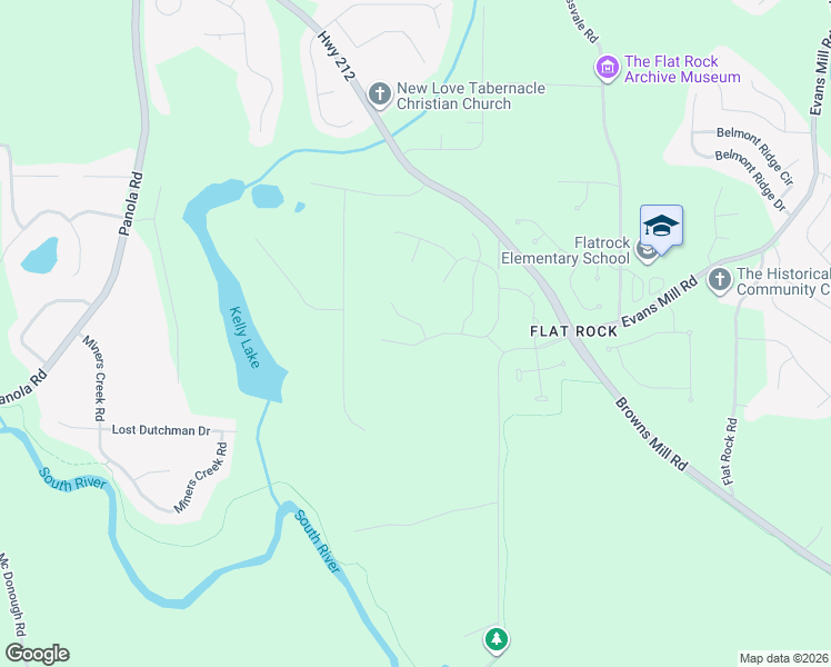 map of restaurants, bars, coffee shops, grocery stores, and more near 5627 Lyons Road in Stonecrest