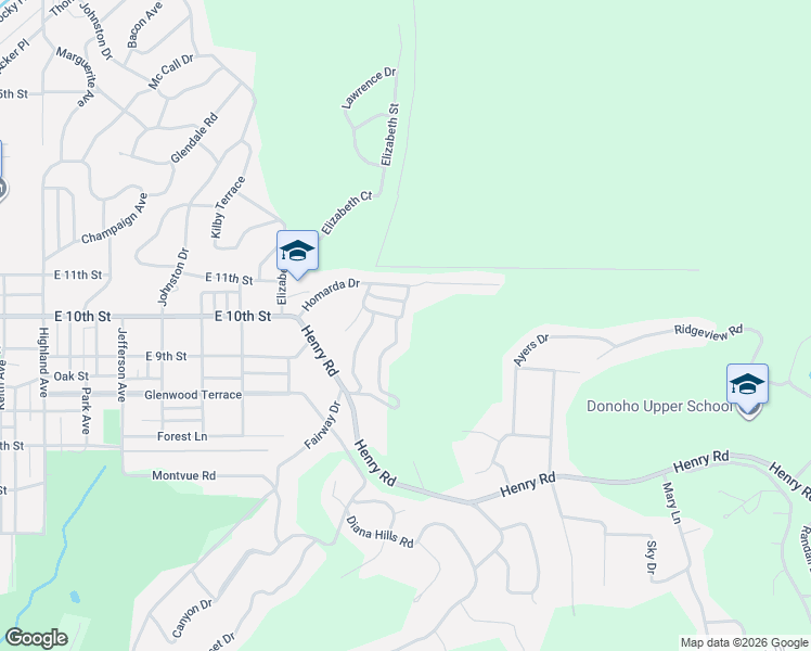 map of restaurants, bars, coffee shops, grocery stores, and more near 1055 Michael Lane in Anniston