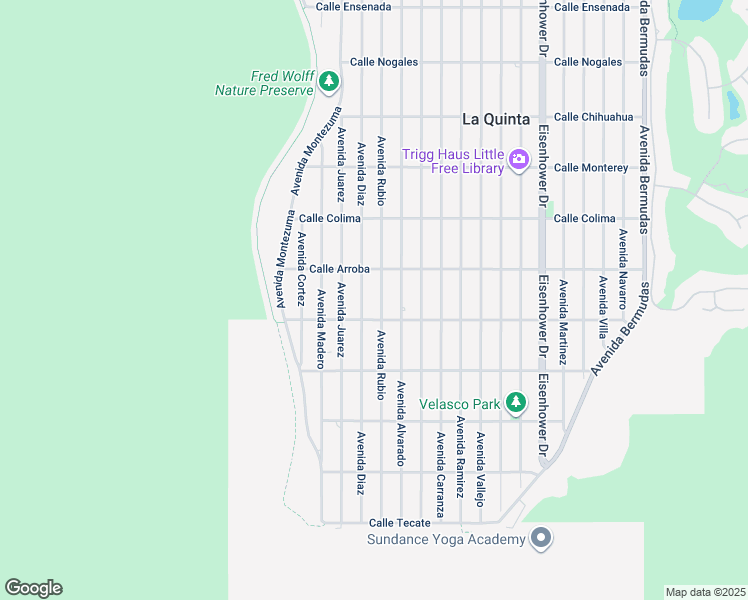 map of restaurants, bars, coffee shops, grocery stores, and more near 53875 Avenue Rubio in La Quinta