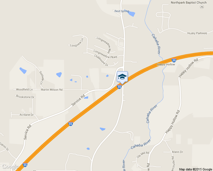 map of restaurants, bars, coffee shops, grocery stores, and more near 6682 Service Road in Trussville
