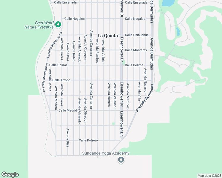 map of restaurants, bars, coffee shops, grocery stores, and more near 53845 Avenue Herrera in La Quinta