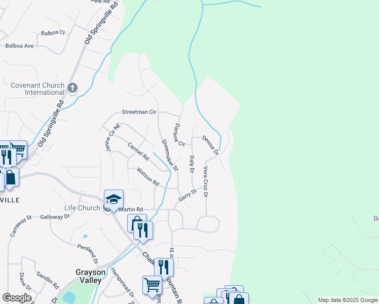 map of restaurants, bars, coffee shops, grocery stores, and more near 2552 Daly Drive in Birmingham