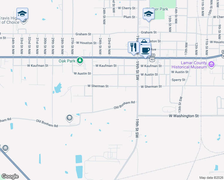map of restaurants, bars, coffee shops, grocery stores, and more near 2237 West Sherman Street in Paris