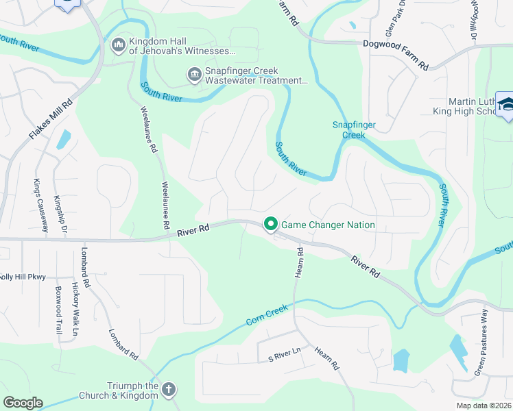 map of restaurants, bars, coffee shops, grocery stores, and more near 5318 Knights Landing in Ellenwood