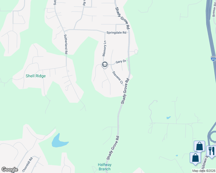 map of restaurants, bars, coffee shops, grocery stores, and more near 5109 Biddle Circle in Mount Olive