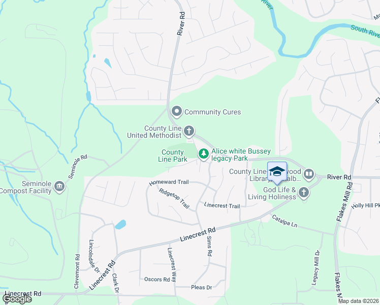 map of restaurants, bars, coffee shops, grocery stores, and more near 4071 Old River Road in Ellenwood