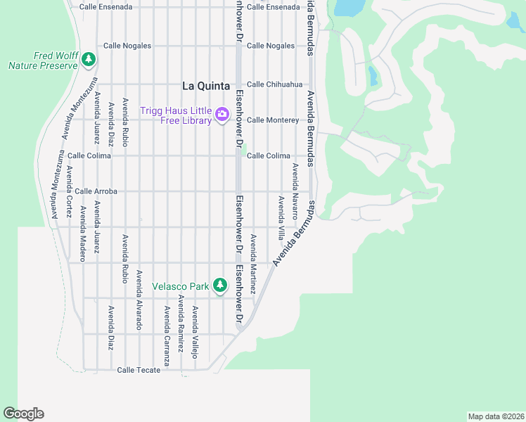 map of restaurants, bars, coffee shops, grocery stores, and more near 53885 Avenue Mendoza in La Quinta