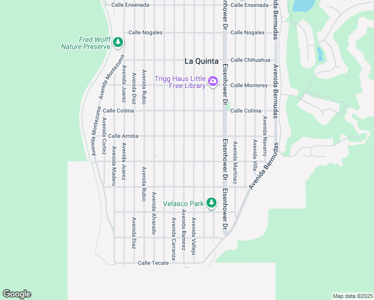 map of restaurants, bars, coffee shops, grocery stores, and more near 53860 Avenue Ramirez in La Quinta