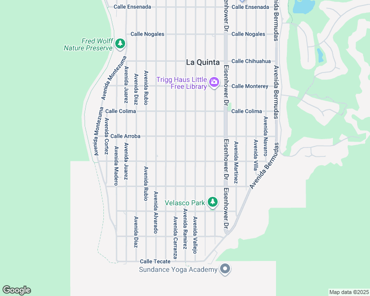 map of restaurants, bars, coffee shops, grocery stores, and more near 53825 Avenue Ramirez in La Quinta