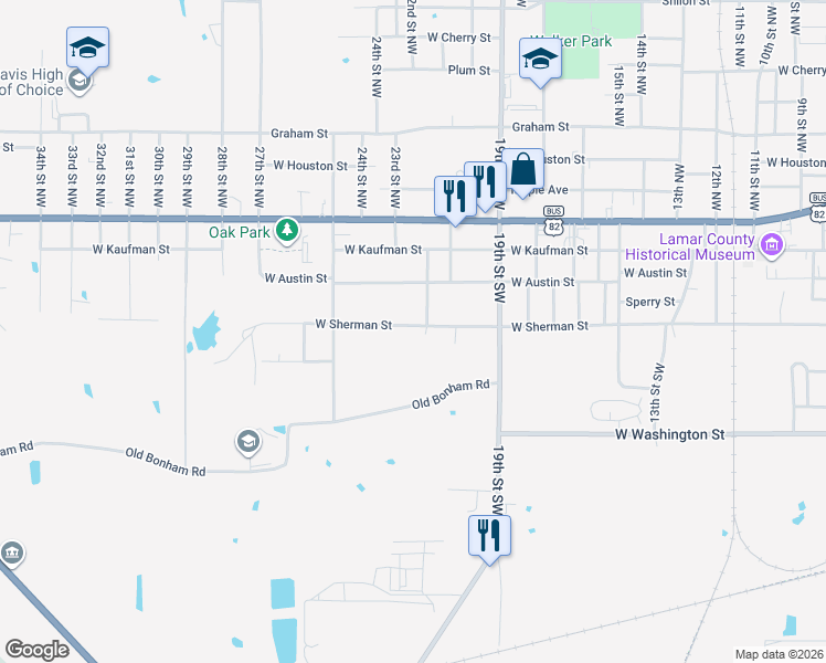 map of restaurants, bars, coffee shops, grocery stores, and more near 2237 West Sherman Street in Paris