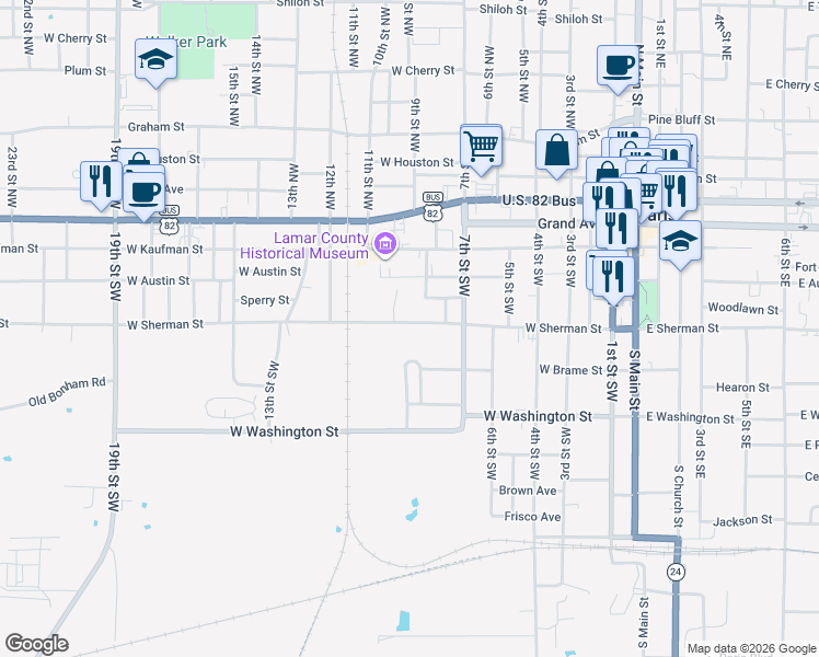 map of restaurants, bars, coffee shops, grocery stores, and more near 933 West Sherman Street in Paris