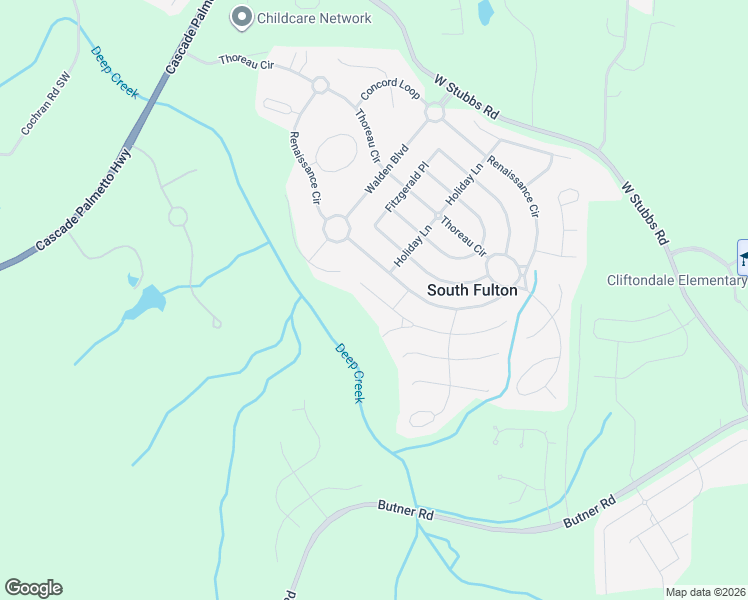 map of restaurants, bars, coffee shops, grocery stores, and more near 735 Miller Run in Atlanta