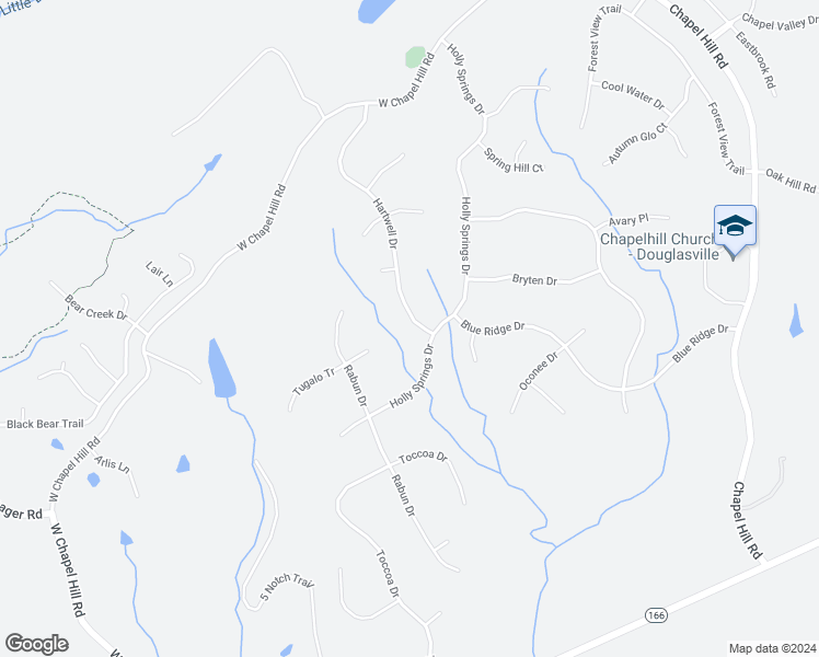 map of restaurants, bars, coffee shops, grocery stores, and more near 4603 Hartwell Drive in Douglasville