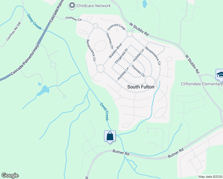map of restaurants, bars, coffee shops, grocery stores, and more near 735 Miller Run in Atlanta