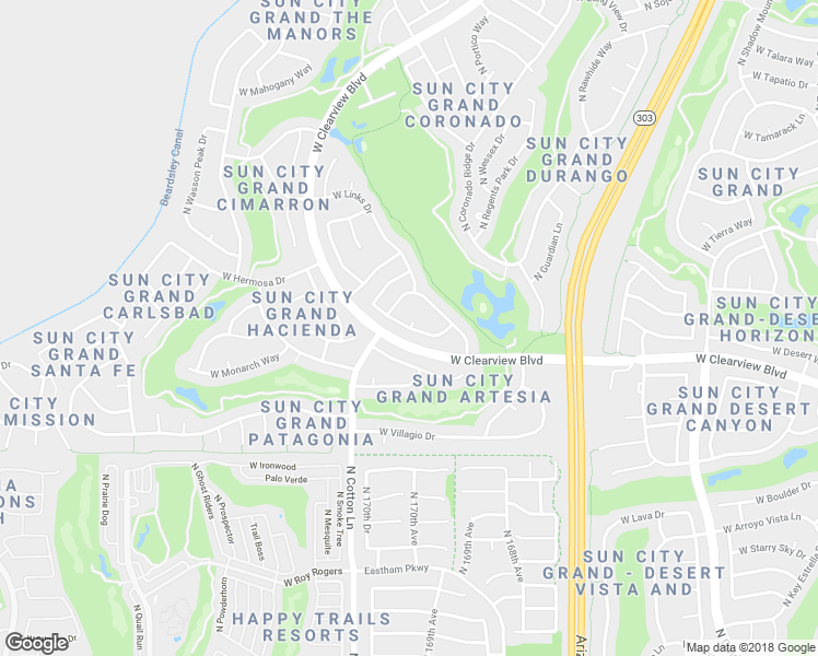 map of restaurants, bars, coffee shops, grocery stores, and more near 17048 West Oasis Springs Way in Surprise