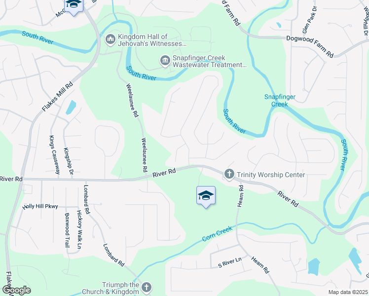 map of restaurants, bars, coffee shops, grocery stores, and more near 5115 King Arthur Lane in Ellenwood