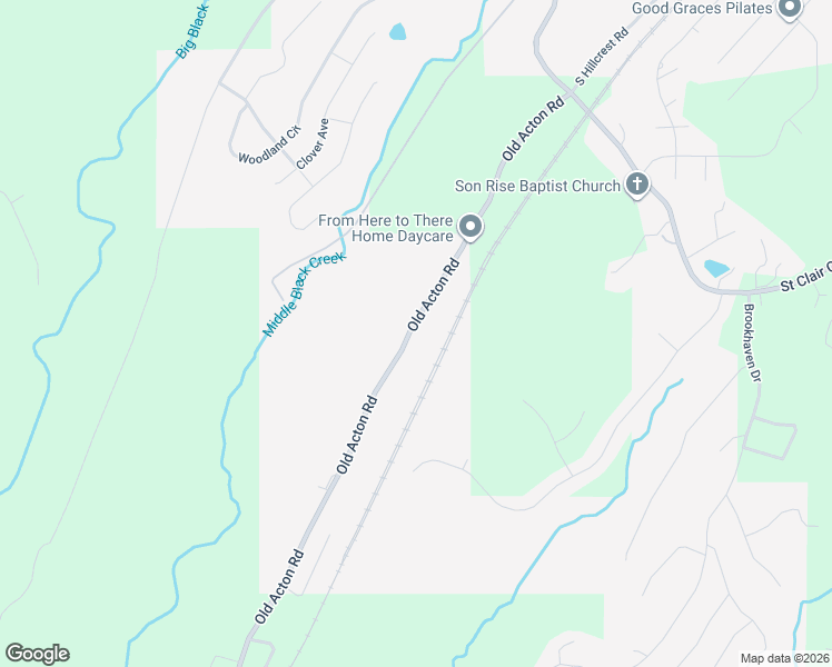 map of restaurants, bars, coffee shops, grocery stores, and more near 7200 Old Acton Road in Moody