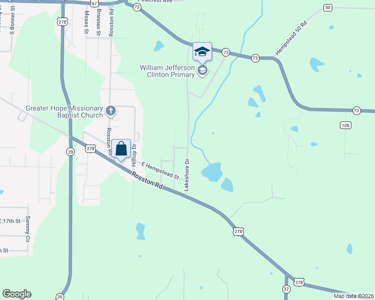 map of restaurants, bars, coffee shops, grocery stores, and more near 1210 Lakeshore Drive in Hope