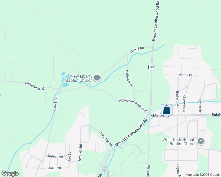 map of restaurants, bars, coffee shops, grocery stores, and more near 344 Willingham Bridge Rd in Anniston