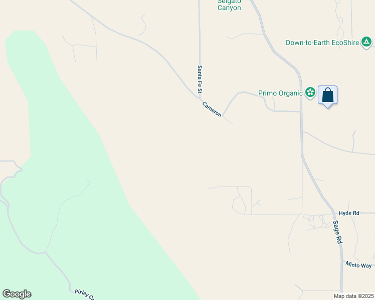 map of restaurants, bars, coffee shops, grocery stores, and more near 2 North Santa Fe Street in Hemet