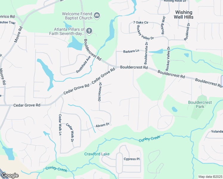 map of restaurants, bars, coffee shops, grocery stores, and more near 2138 Silva Drive in Conley
