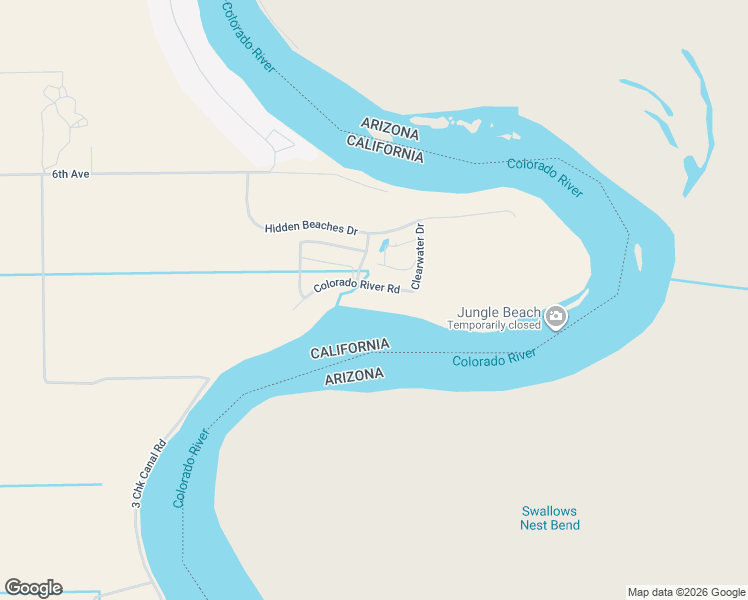 map of restaurants, bars, coffee shops, grocery stores, and more near 2720 Colorado River Rd in Blythe