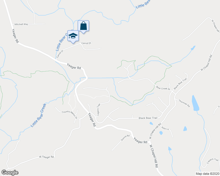map of restaurants, bars, coffee shops, grocery stores, and more near 5270 Hickory Ridge Drive in Douglasville