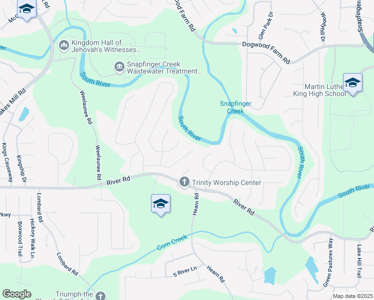 map of restaurants, bars, coffee shops, grocery stores, and more near 5368 Knights Landing in Ellenwood