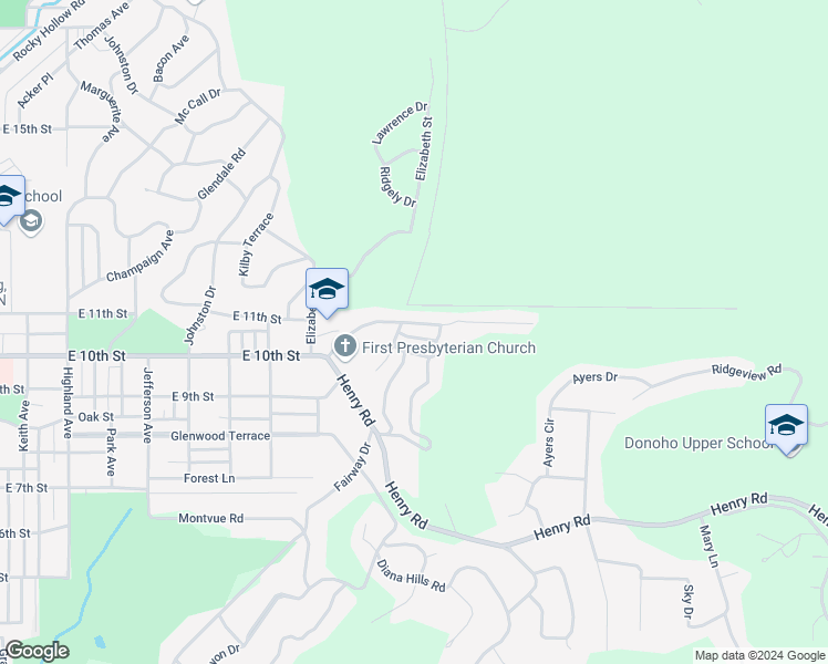 map of restaurants, bars, coffee shops, grocery stores, and more near 1808 Lynn Road in Anniston