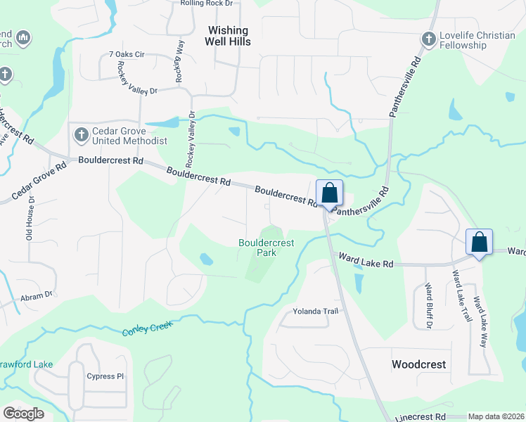 map of restaurants, bars, coffee shops, grocery stores, and more near 4158 Connor Drive in Ellenwood