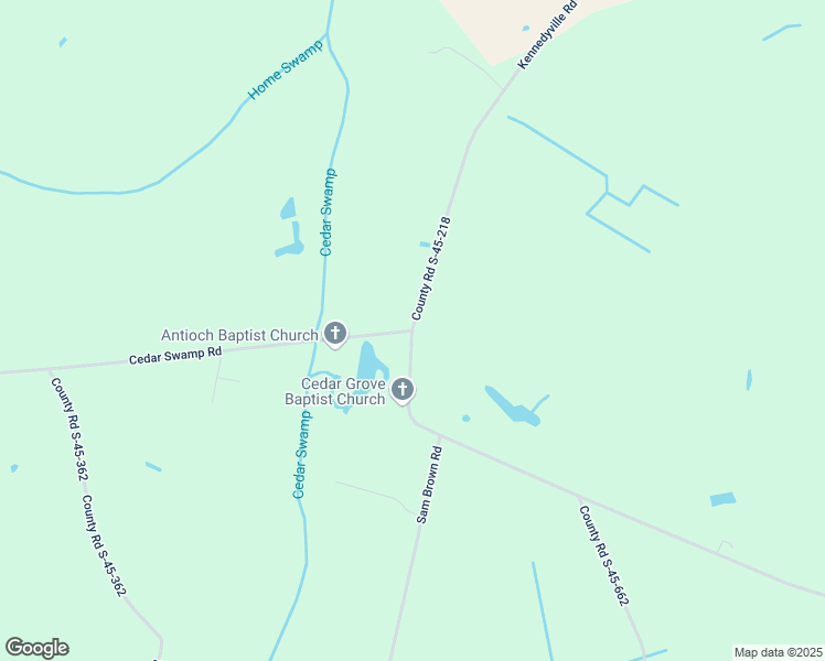 map of restaurants, bars, coffee shops, grocery stores, and more near 109 County Road S-45-218 in Kingstree