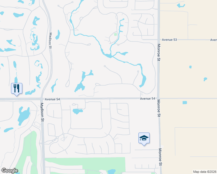 map of restaurants, bars, coffee shops, grocery stores, and more near 81609 Baffin Avenue in La Quinta