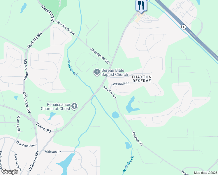 map of restaurants, bars, coffee shops, grocery stores, and more near 5011 Wewatta Street in Atlanta