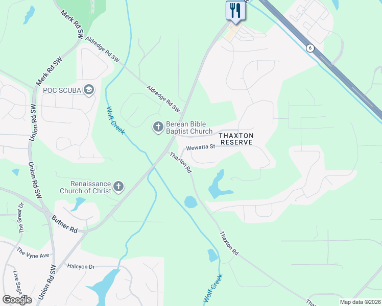 map of restaurants, bars, coffee shops, grocery stores, and more near 113 Quivas Court in Atlanta