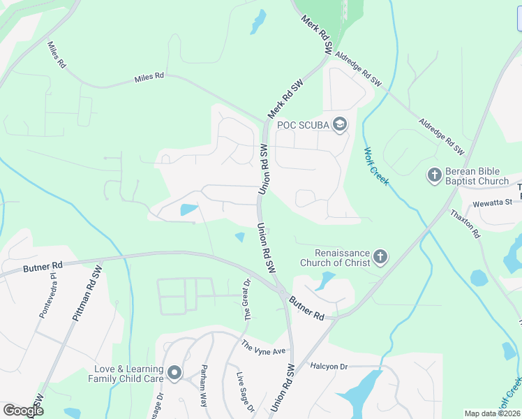 map of restaurants, bars, coffee shops, grocery stores, and more near 5407 Bighorn Pass in Atlanta