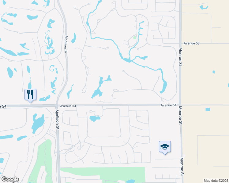 map of restaurants, bars, coffee shops, grocery stores, and more near 81483 Baffin Avenue in La Quinta