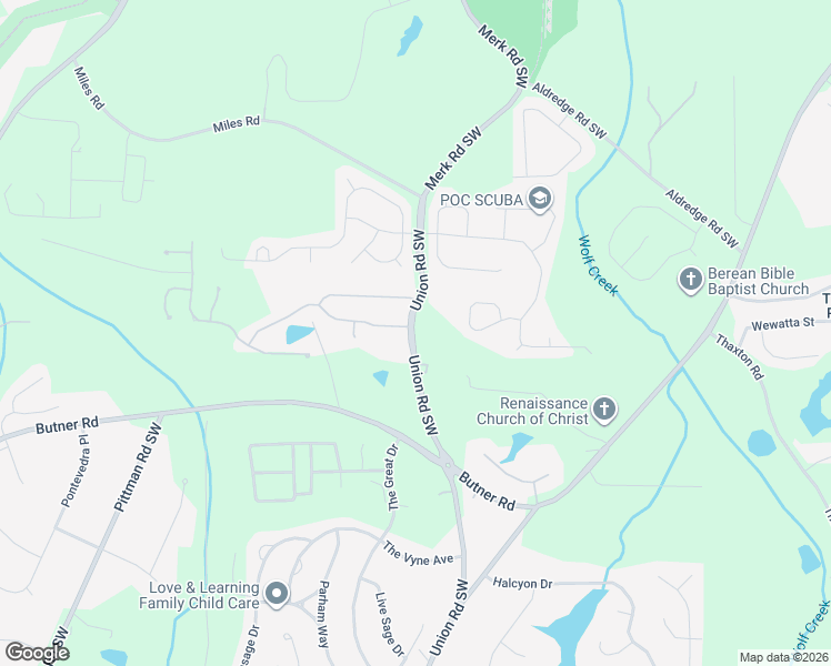 map of restaurants, bars, coffee shops, grocery stores, and more near 5407 Bighorn Pass in Atlanta