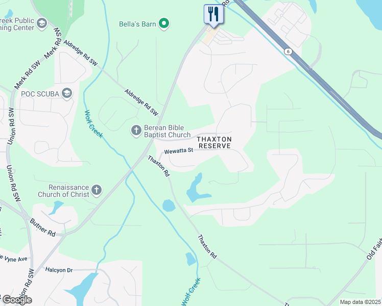 map of restaurants, bars, coffee shops, grocery stores, and more near 4970 Wewatta Street in Atlanta