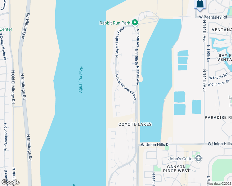 map of restaurants, bars, coffee shops, grocery stores, and more near 19185 North 116th Lane in Surprise