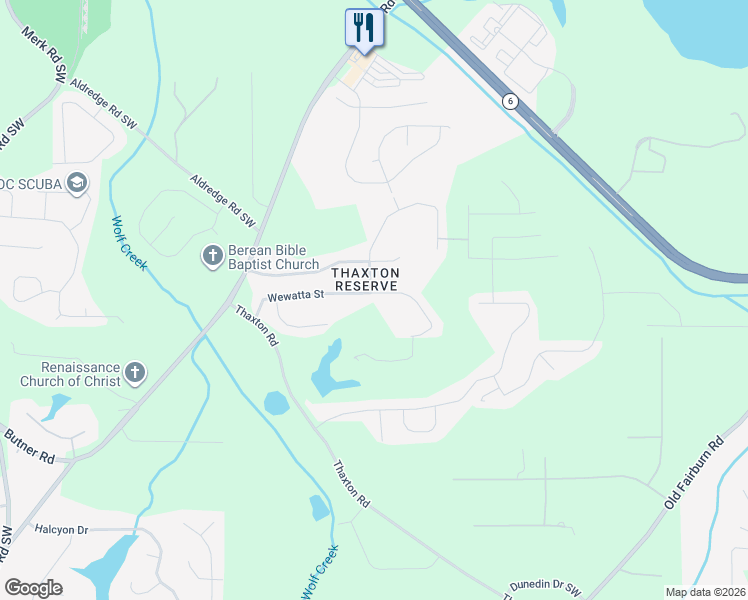 map of restaurants, bars, coffee shops, grocery stores, and more near 4946 Wewatta Street in Atlanta