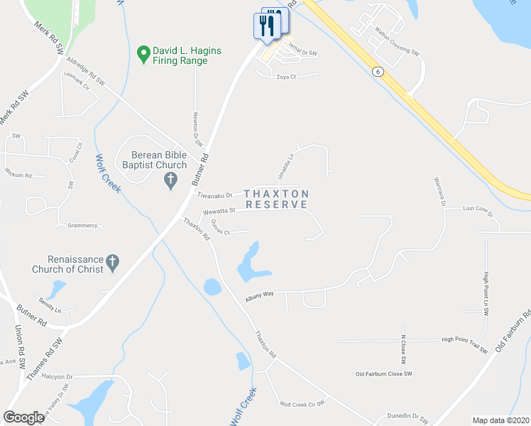 map of restaurants, bars, coffee shops, grocery stores, and more near 4954 Wewatta Street in Atlanta