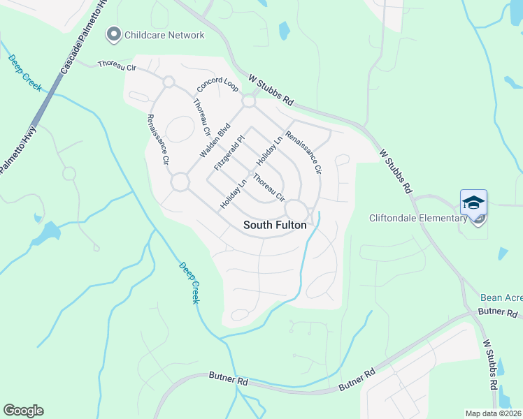 map of restaurants, bars, coffee shops, grocery stores, and more near 7604 Cole Lane in Atlanta