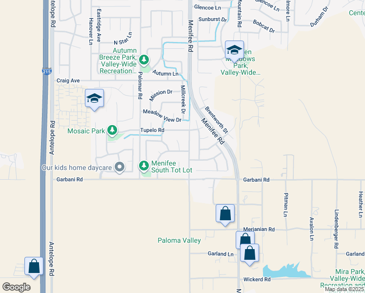 map of restaurants, bars, coffee shops, grocery stores, and more near 31840 Cypress View Ct in Menifee