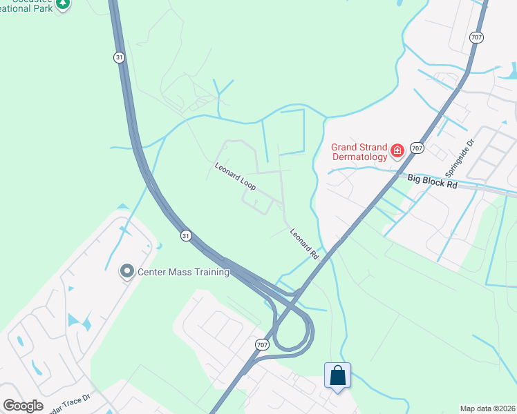 map of restaurants, bars, coffee shops, grocery stores, and more near 200 Davis Shelley Circle in Myrtle Beach