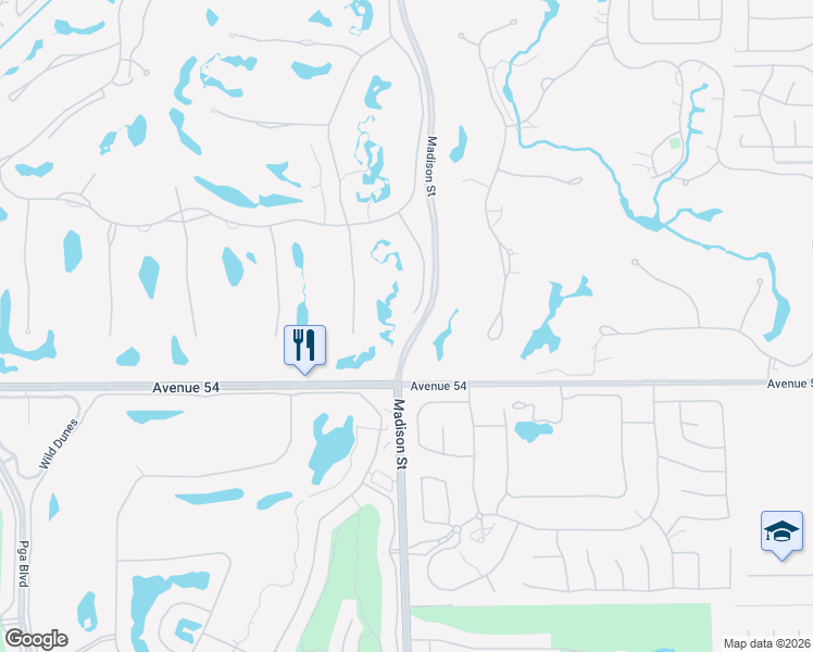 map of restaurants, bars, coffee shops, grocery stores, and more near 53731 Via Mallorca in La Quinta