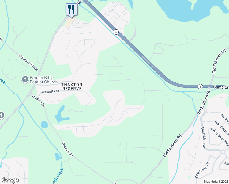 map of restaurants, bars, coffee shops, grocery stores, and more near 4724 Albany Way in Atlanta