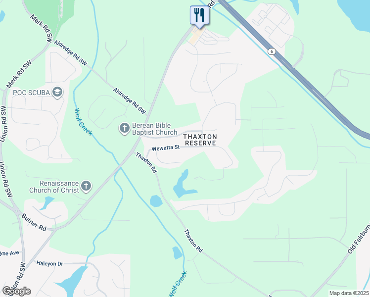 map of restaurants, bars, coffee shops, grocery stores, and more near 4962 Wewatta Street in Atlanta