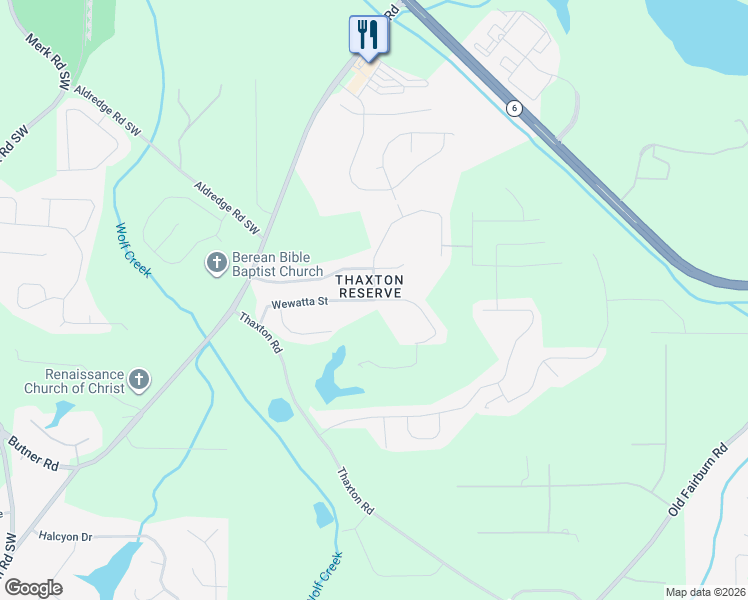 map of restaurants, bars, coffee shops, grocery stores, and more near 4922 Wewatta St in Atlanta
