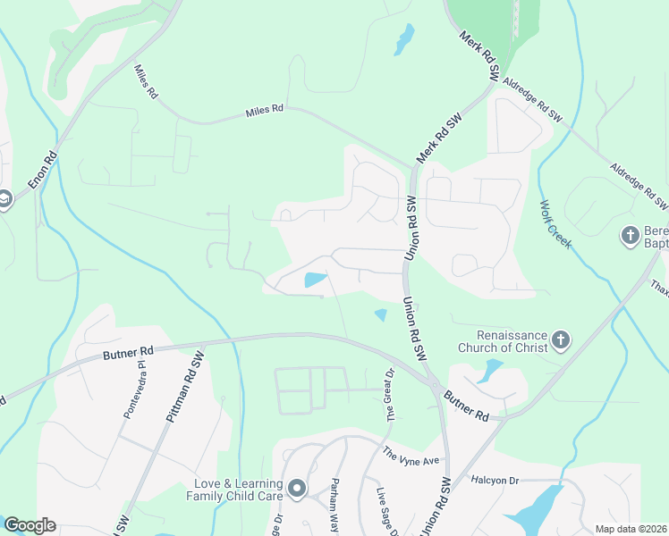 map of restaurants, bars, coffee shops, grocery stores, and more near 5452 Bighorn Pass in Atlanta